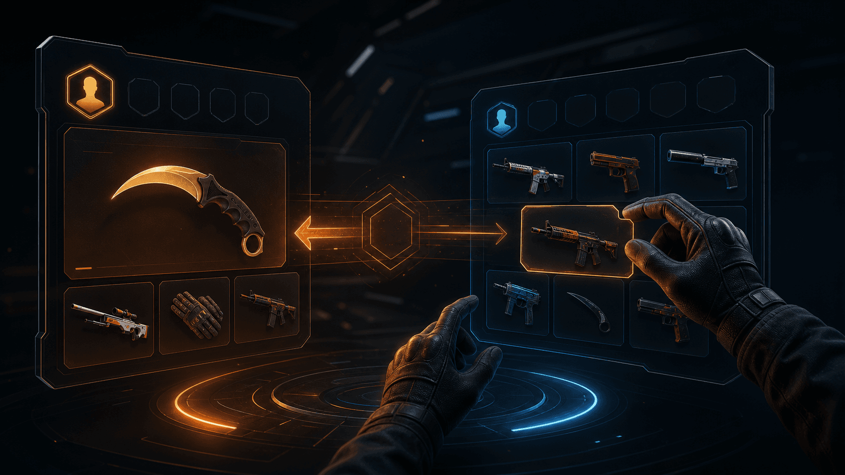 Illustration of making an offer on a trade